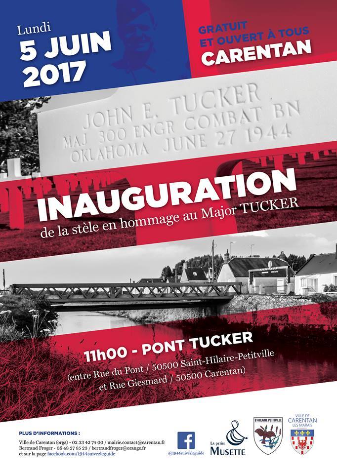 Inauguration stèle major tucker