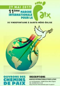 Affiche Marche Internationale pour la Paix Manche 2017